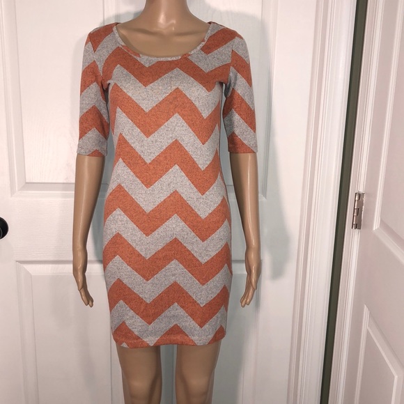 rue 21 Orange/Grey Dress. NWT. M - Picture 1 of 8